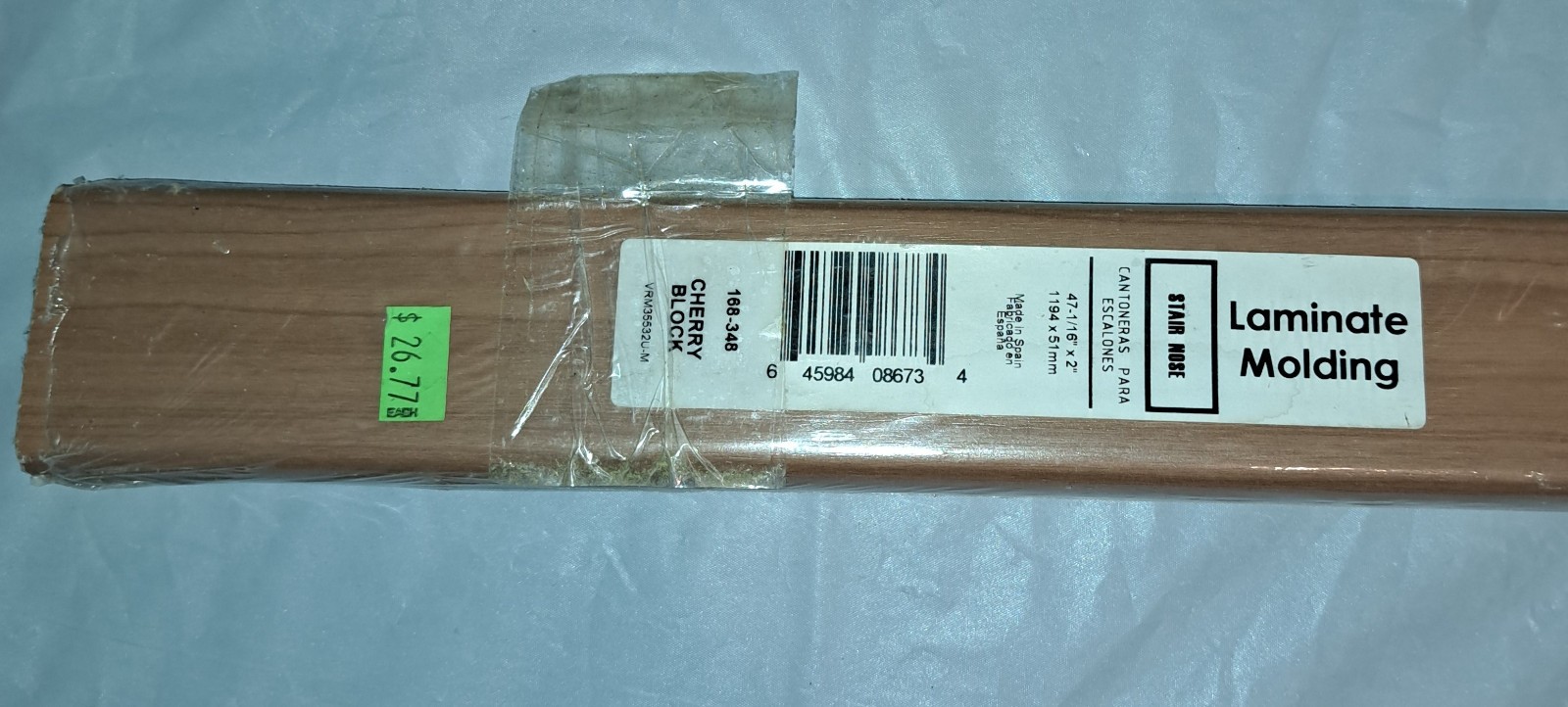 Laminate Molding Cherry Block – Stair Nose, Carpet Reducer, Aluminum Carpet Trim