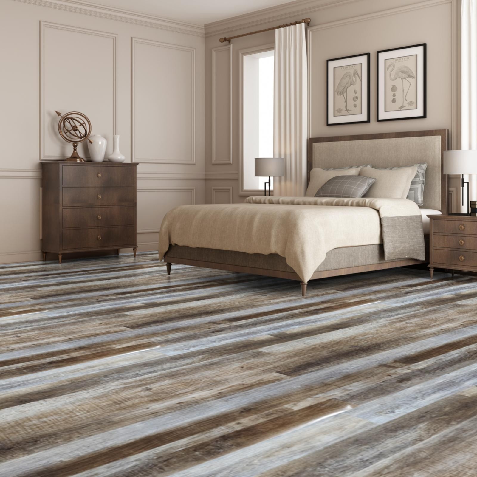 Art3d Peel & Stick Waterproof Vinyl Plank Flooring 36×6 Gray/Brown