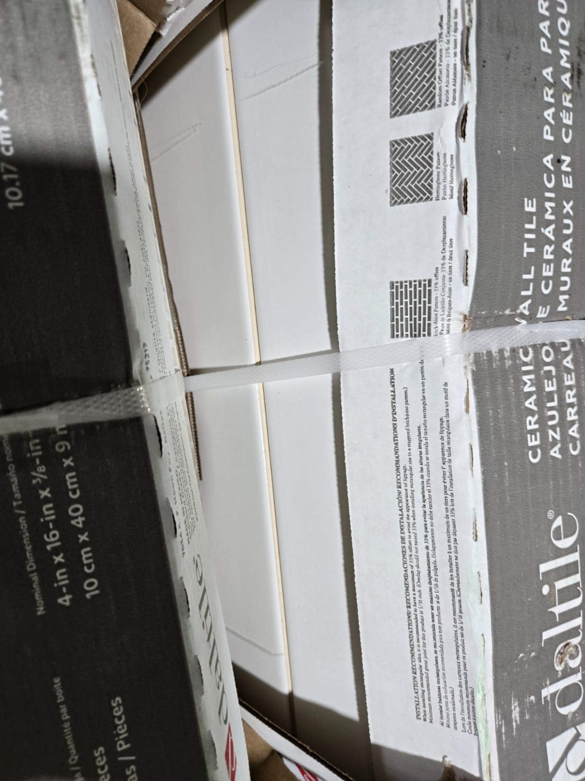 Pallet Sale – Daltile Restore 4in x 16in Ceramic Bright White Tile – 20 cases
