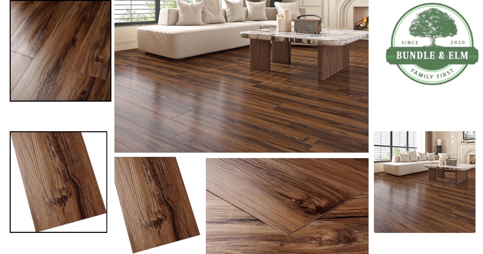 36-Pack Wood Vinyl Floor Tiles 6×36 Waterproof DIY Renter Friendly
