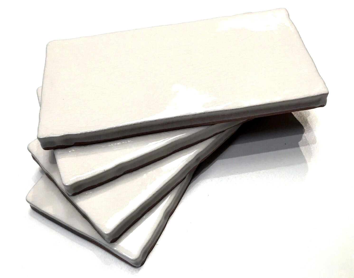 3×6 Biscuit Crackled Glaze Ceramic Tile, Wall Backsplash Kitchen (BOX OF 11 SF)