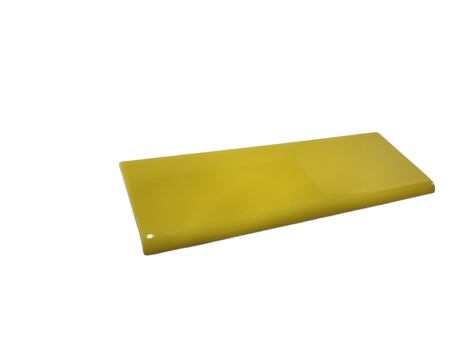 Sunflower Yellow Ceramic Tile Bullnose Backsplash Curved Edge Subway Trim