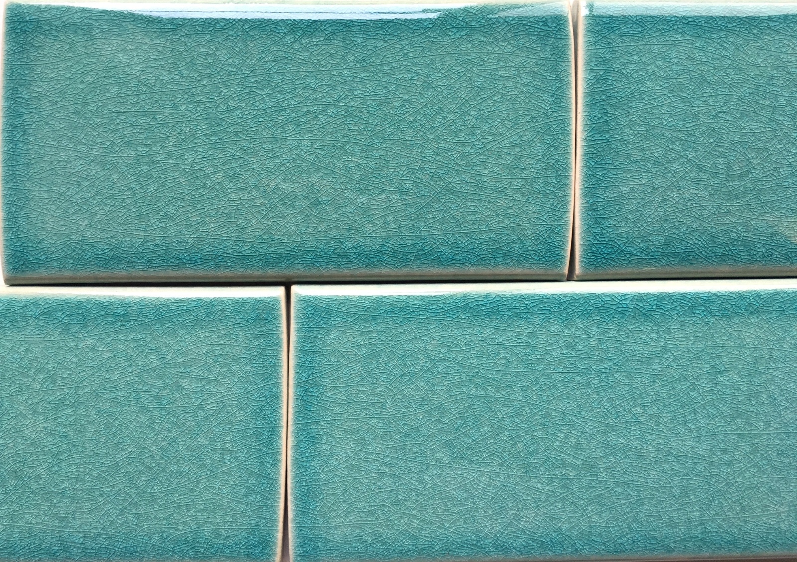 3×6 Turquoise Handmade Glossy Finish Crackled Ceramic Tile Backsplash (1 SF)