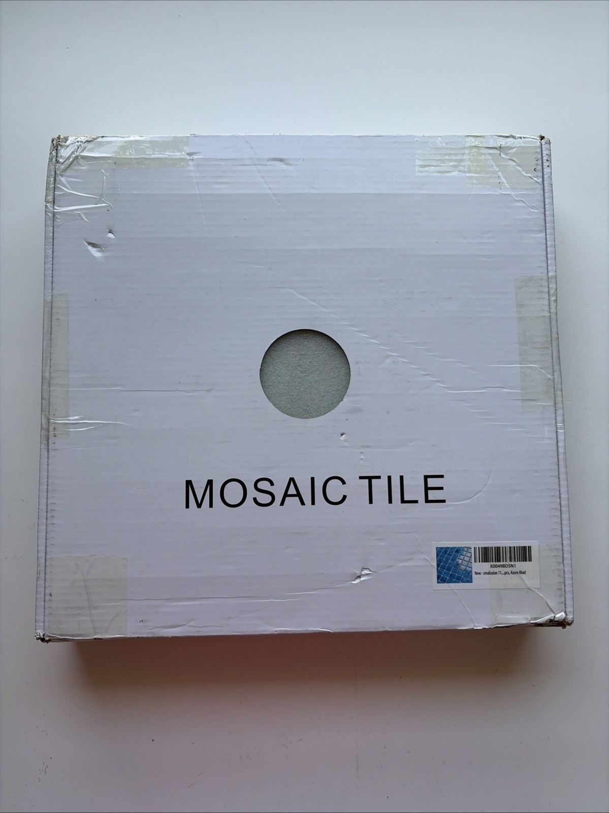 10pack Backsplash 11.5 sq.ft Azure Blue Glass Mosaic Tile for Bathroom, Pool,