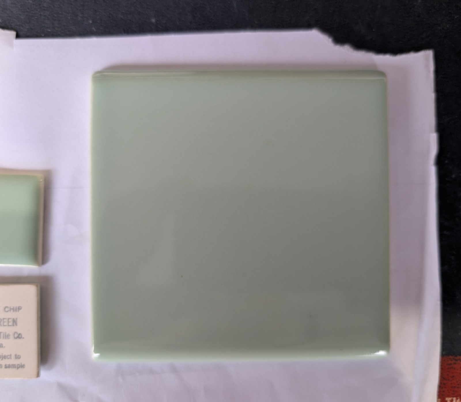 2 Pcs Ceramic Tile #14 Spring Green Double Bullnose Thinset S7449 Parallel Edges