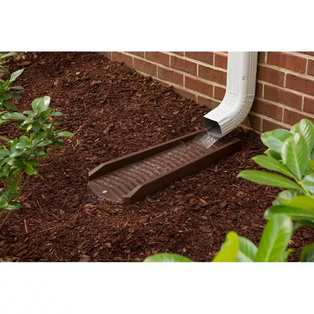 Amerimax 3011-12 Compatible Durable Resin Brown Splash Block NEW