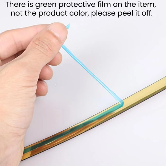 Trimold 16.4Ft Shiny Gold Peel and Stick Molding Trim, Flexible Mirror Wall Ceil