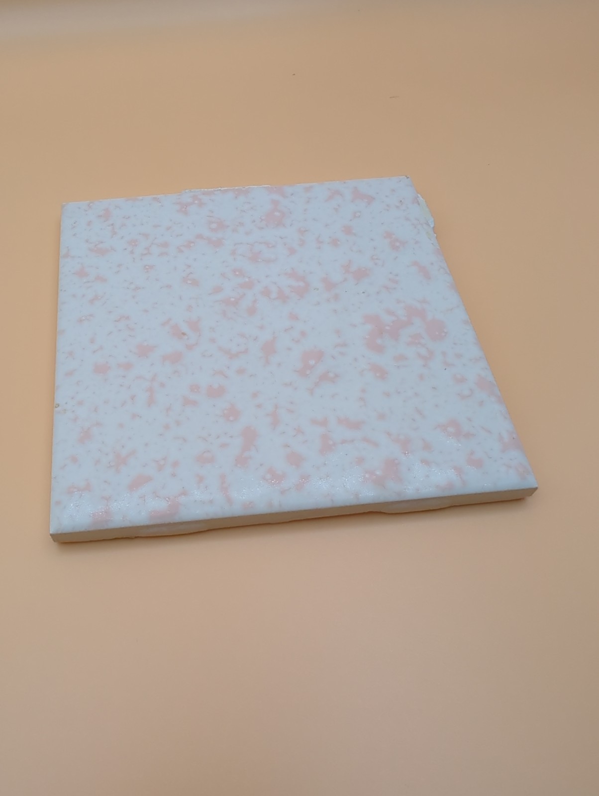 Vintage 1 Wall Tile Dal-tile Ceramic Mottled Swirled Sky Pink White MCM