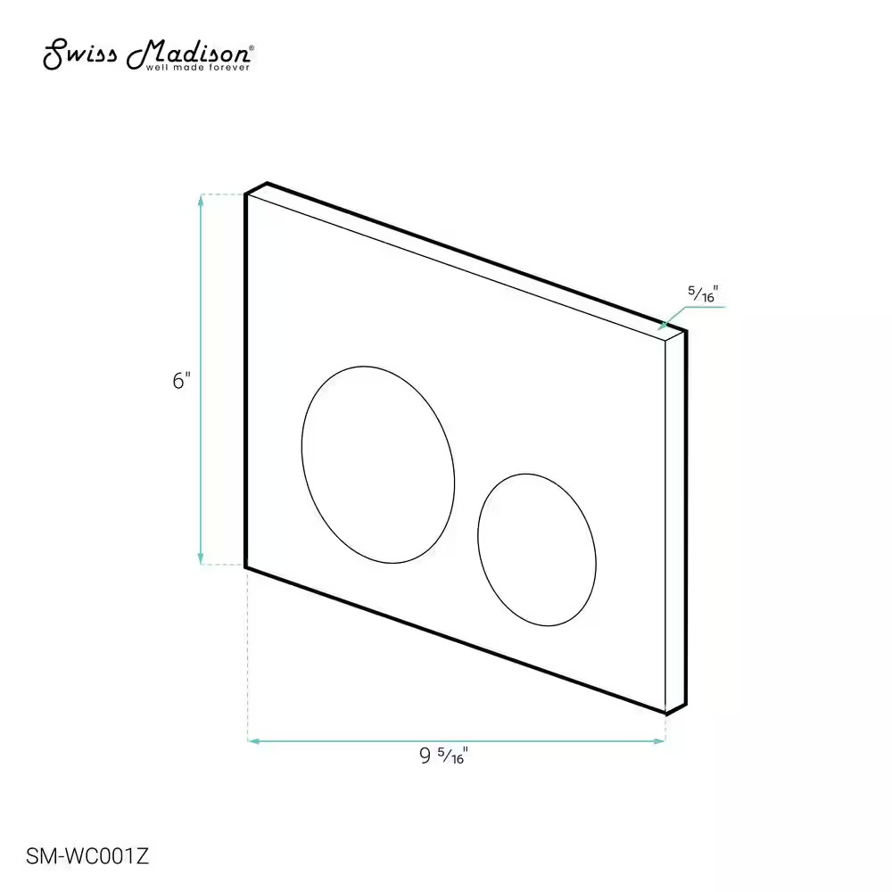 Wall Mount Actuator Flush Push Button Plate, Brushed Brass