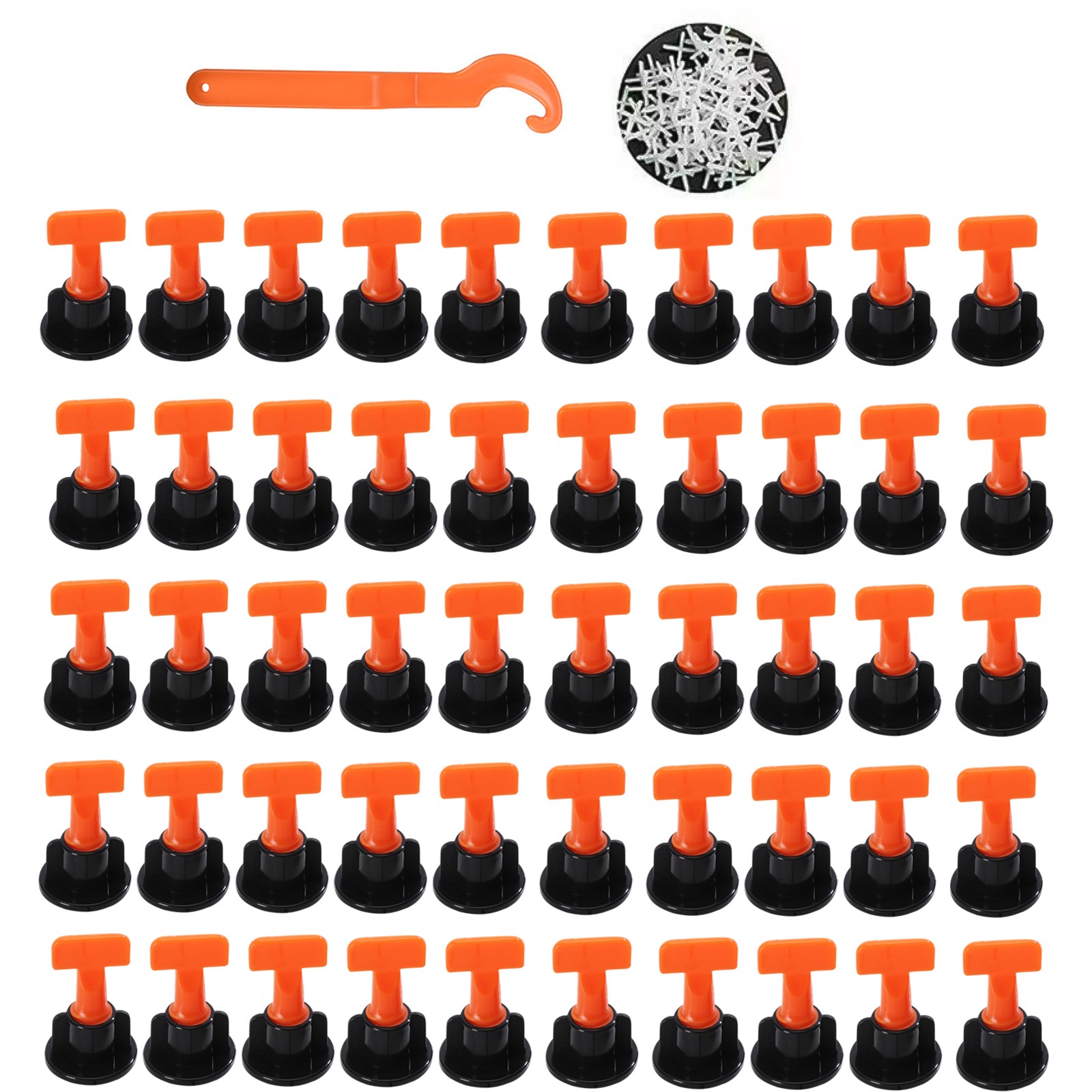 151pcs Tile Leveling System Reusable Flat Ceramic T-Lock Locator Spacer Tools A