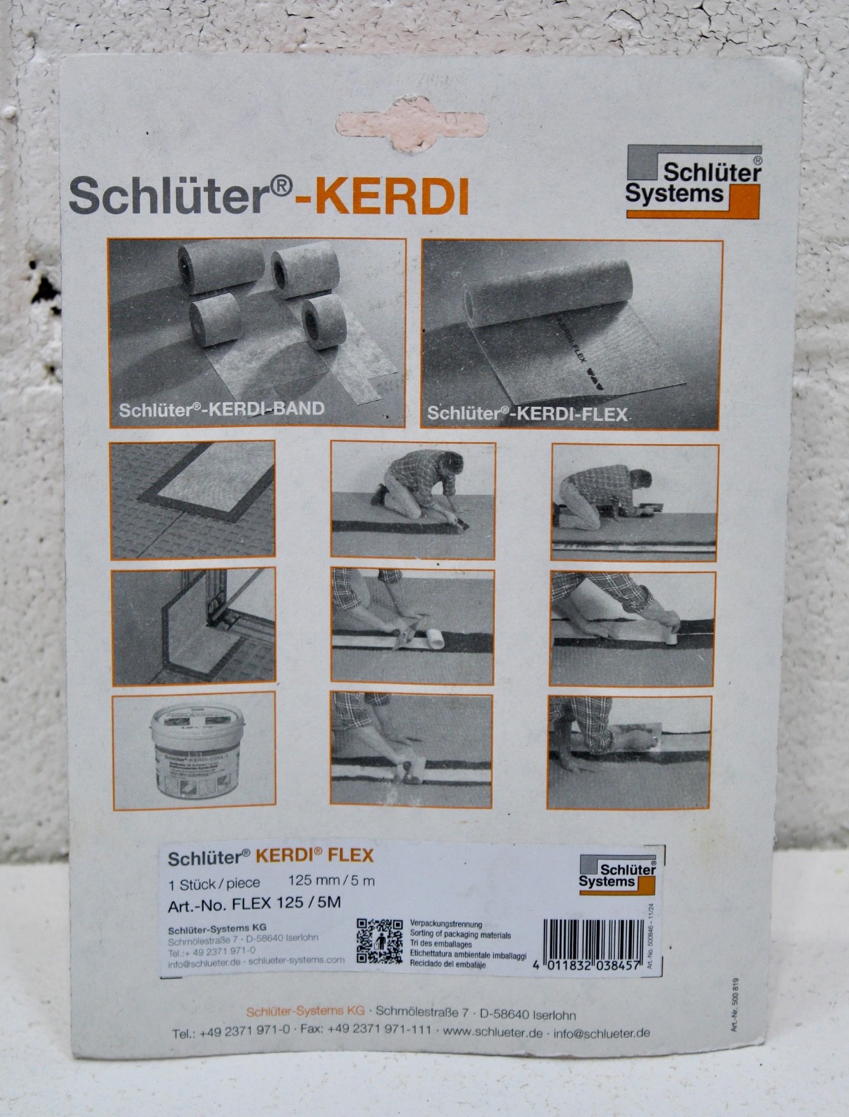 Schluter Kerdi-Flex Waterproofing FLEX 125/5M 5″ Wide 16’5″ Long 12 mil Thick