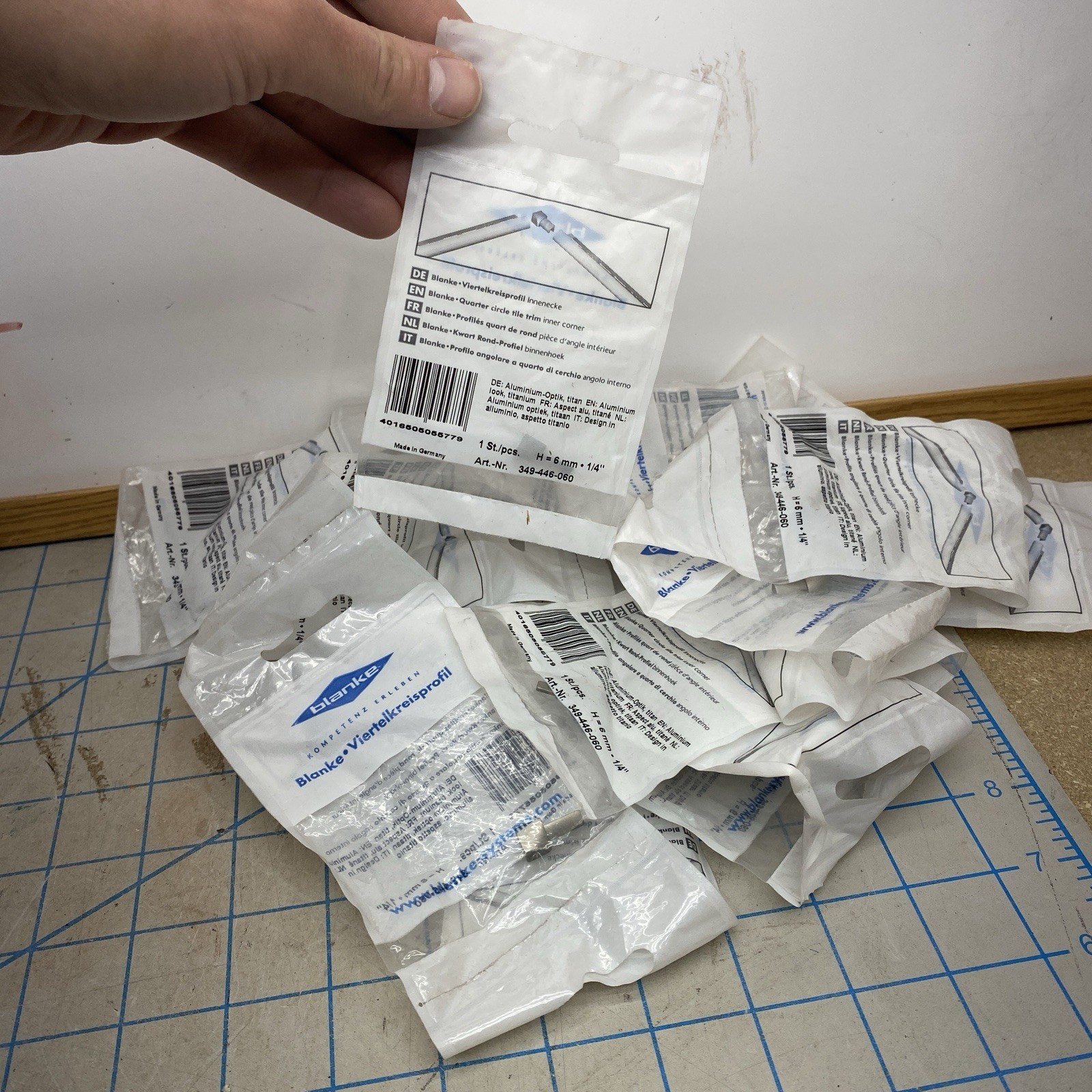 Blanke Systems Quarter Circle Tile Trim 1/4 Aluminum 348-446-060, 349-446-060