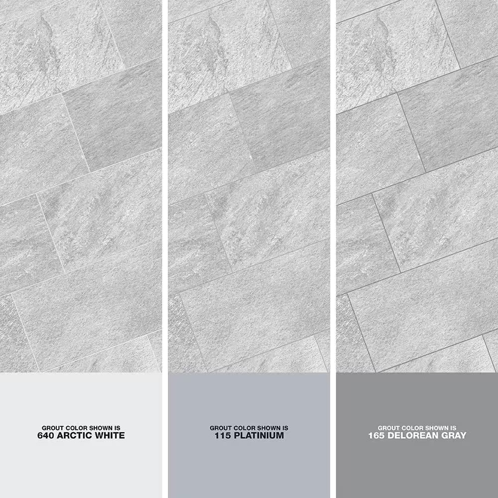 Alpe Graphite Matte 3 In. X 12 In. Quartzite Stone Look Porcelain Floor and Wall