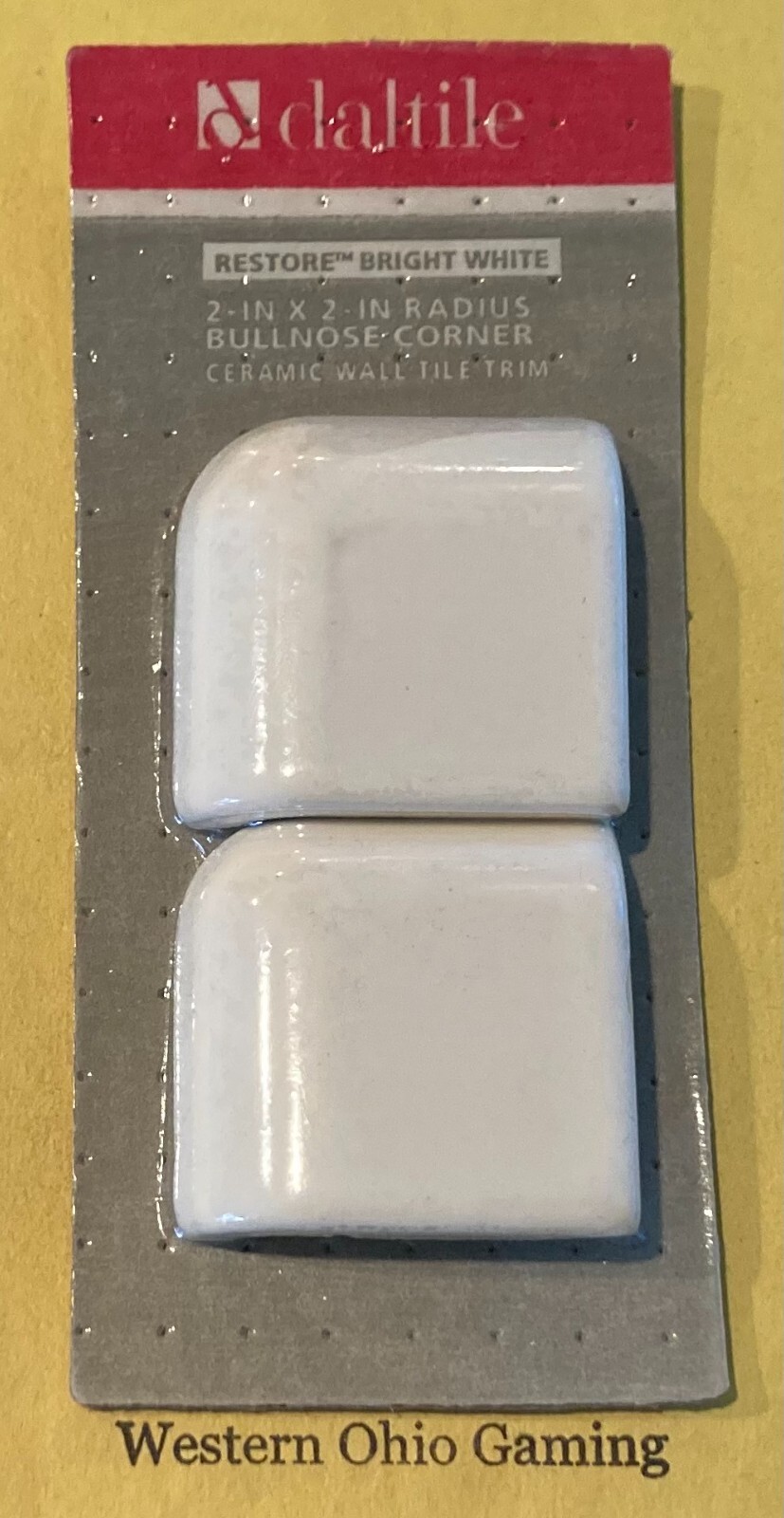 Daltile Restore Bright White 2″ x 2″ In Radius Bullnose Corner Ceramic Trim NEW