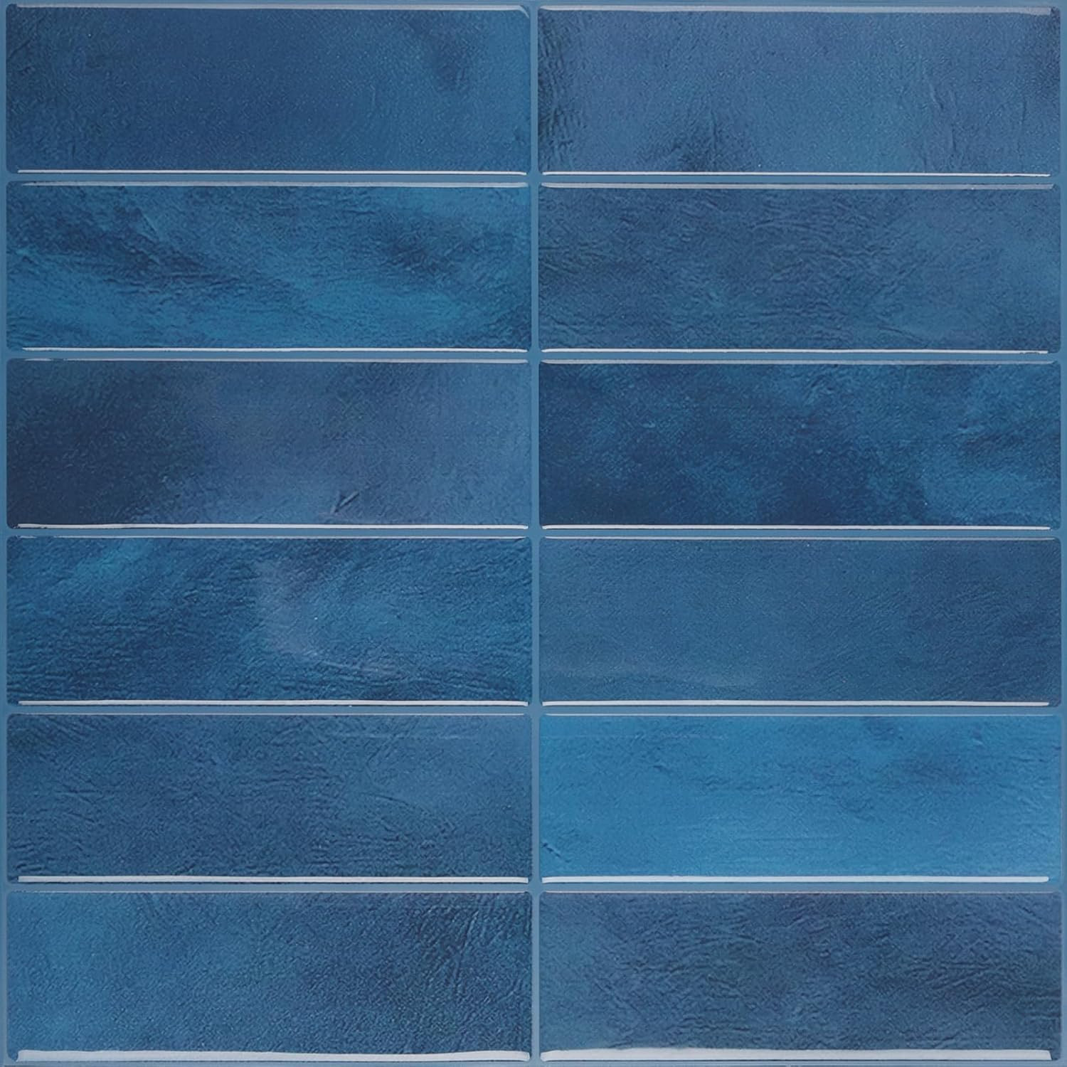 Sea Blue 3D Peel and Stick Backsplash Tiles – 20 Waterproof Vinyl Sheets