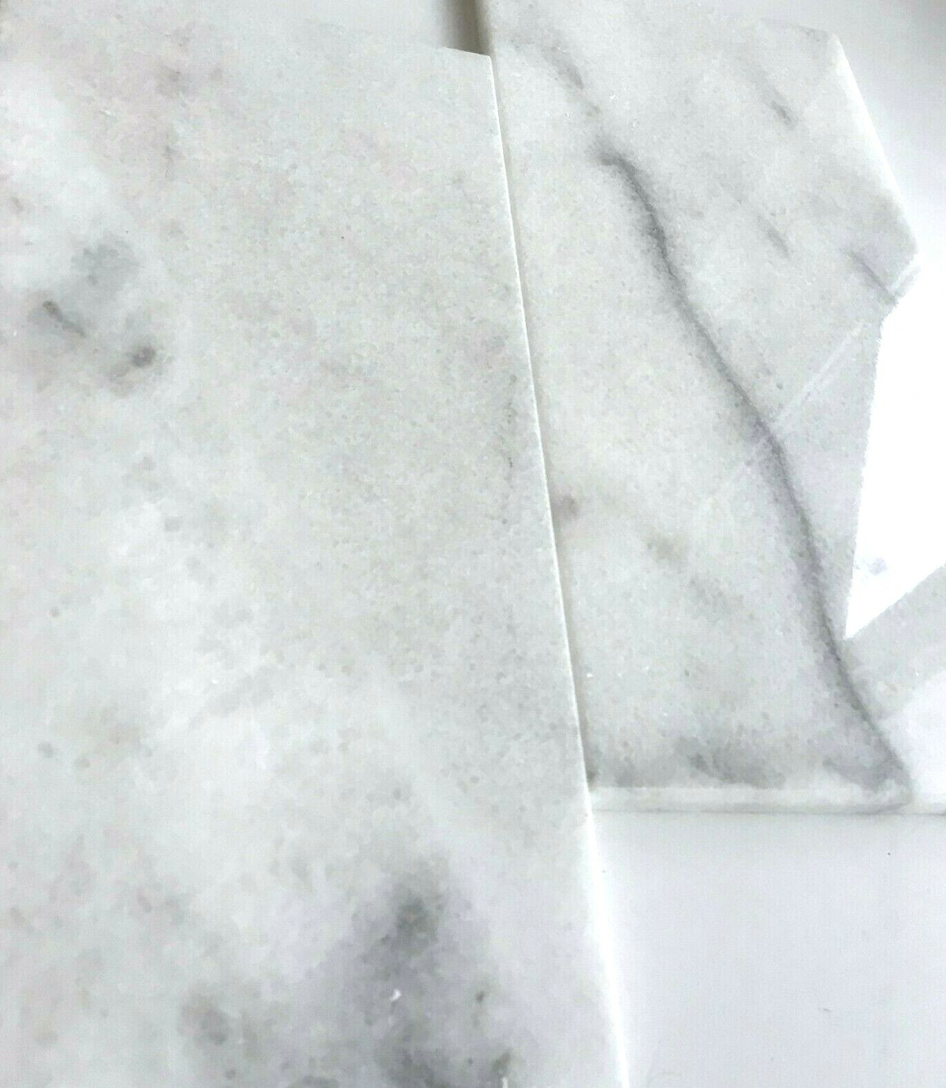 Carrara White 6×12 Polished Straight Edge Marble Tile Backsplash Kitchen Bath