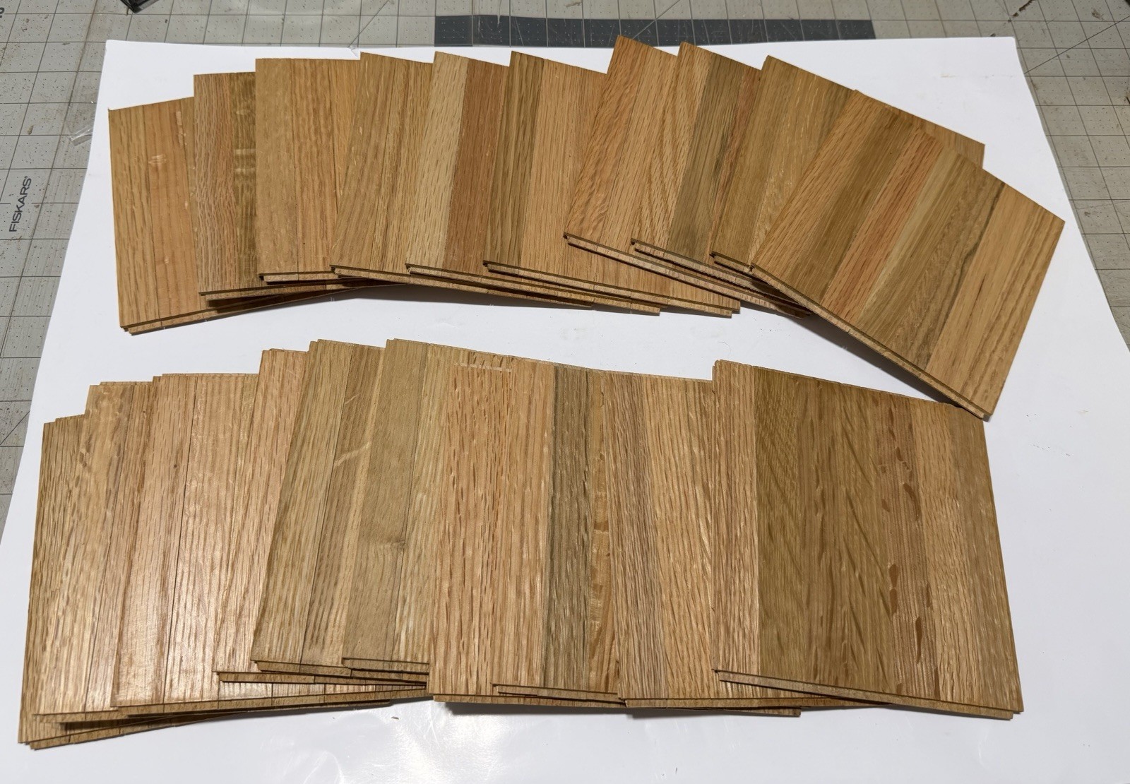 Oak Parquet Flooring COLOR TILE NATURAL 6x6x5/16: 20 Tiles (5 Sq Ft)