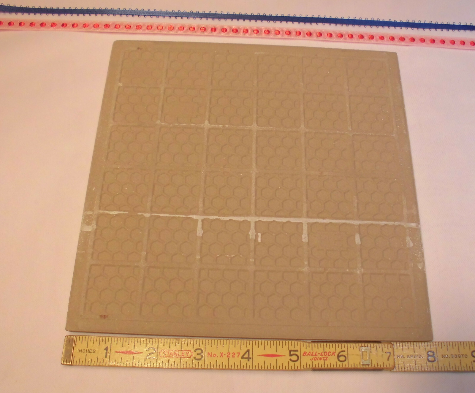 1 pc. *Peach* Ceramic / Porcelain Floor Tile 8″ X 8″ Lightly Textured New