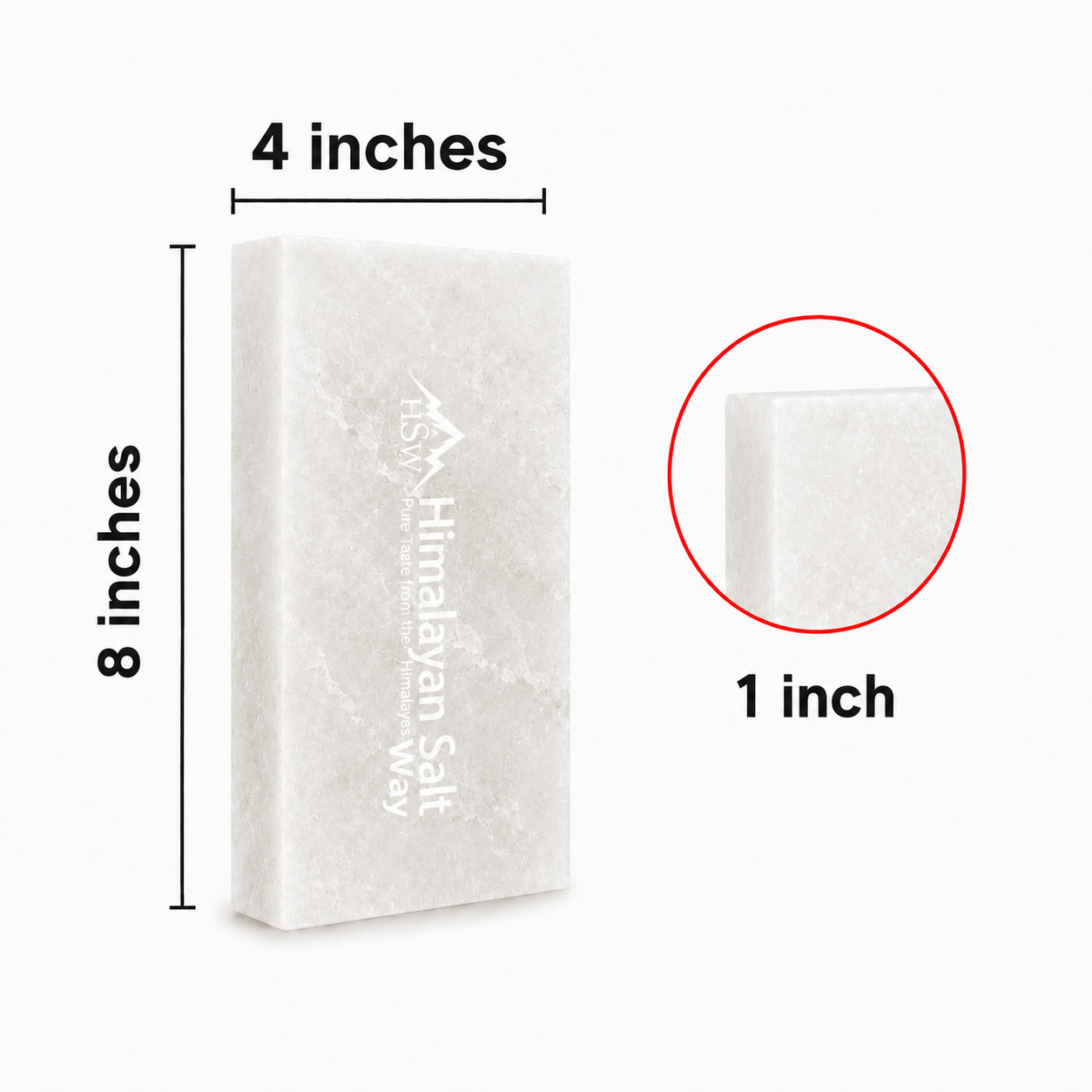 Himalayan White Salt Tiles 8x4x1 Pack of 50 for Salt Wall Spa Sauna Home Decor
