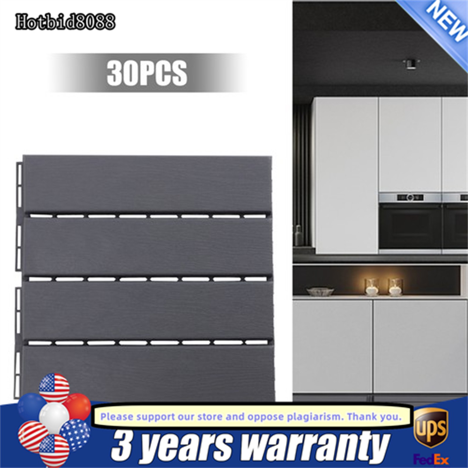 12″x12″ Interlocking Deck Tiles, 30 Pack Outdoor Patio Floor Tiles Dark Gray
