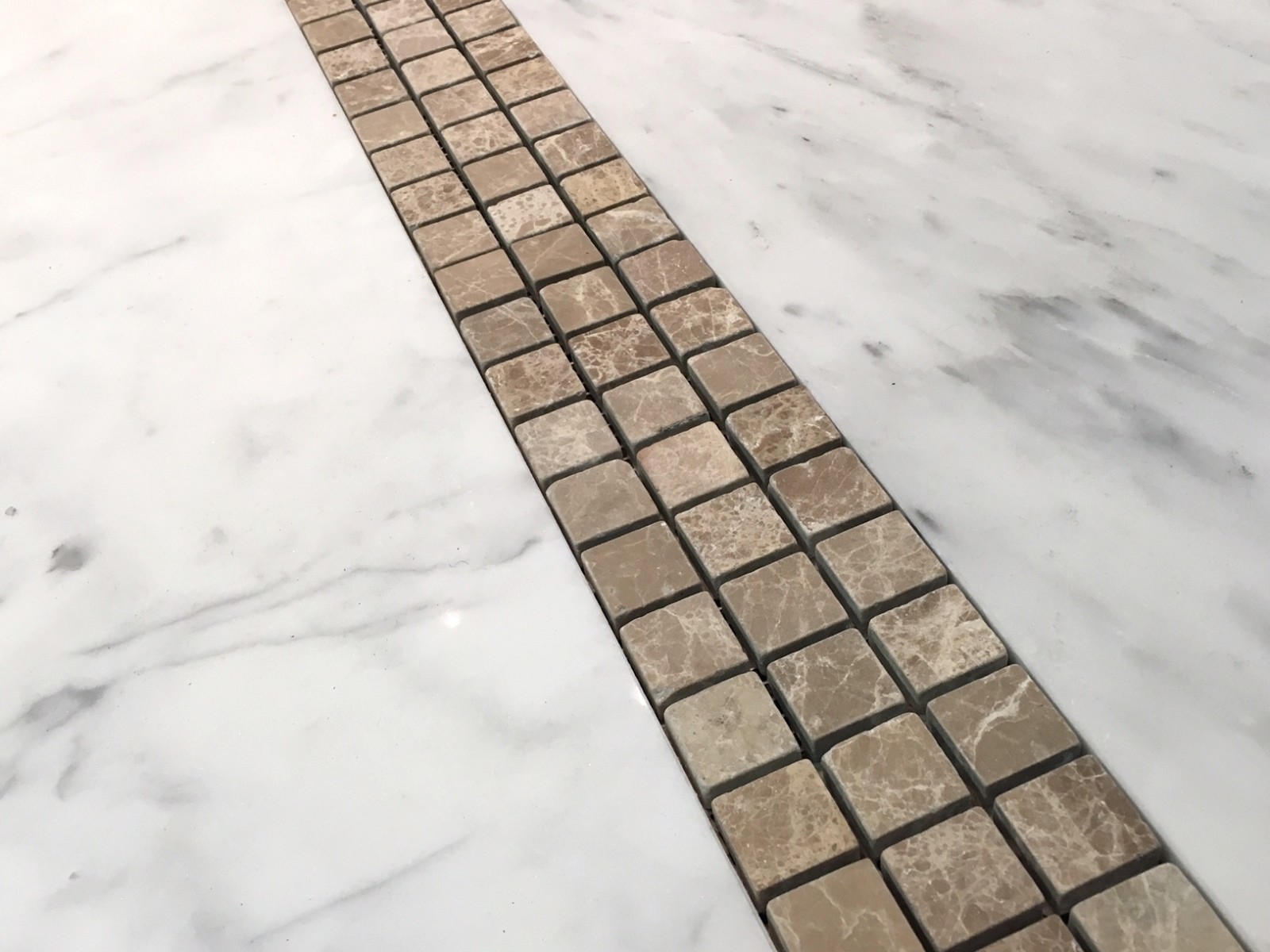 3″x12″ Emperador Light Marble Decorative Border Wall Floor Tile Bathroom