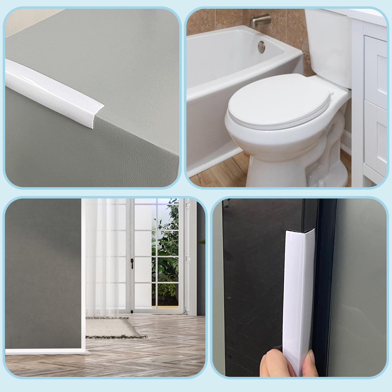 Flexible Wall Corner Protector Trim Molding,Peel and Stick Molding 90° inside