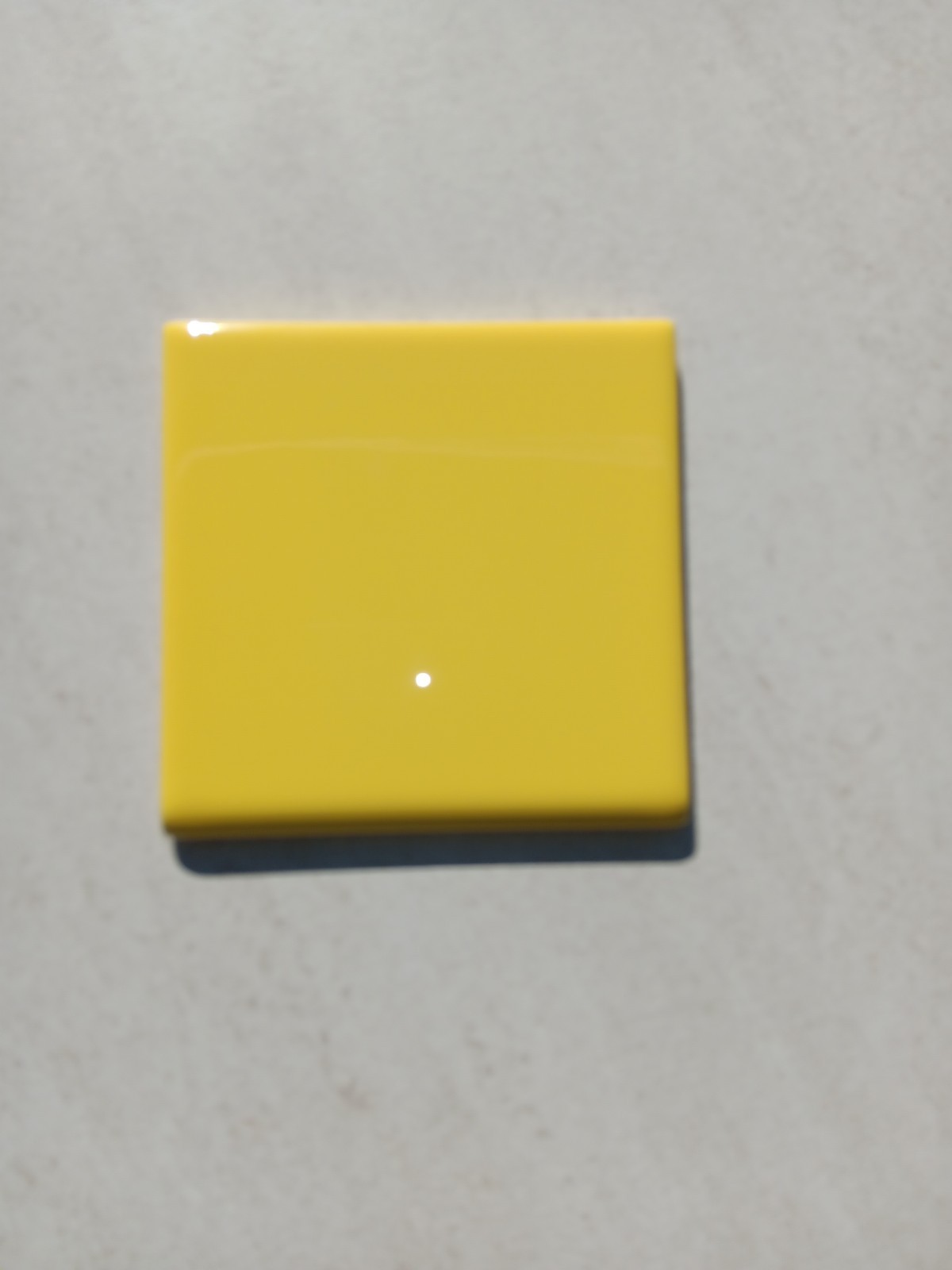 24 Tiles (3 ft²) – Glossy Yellow 4×4 Ceramic Subway Tile.. Bullnose
