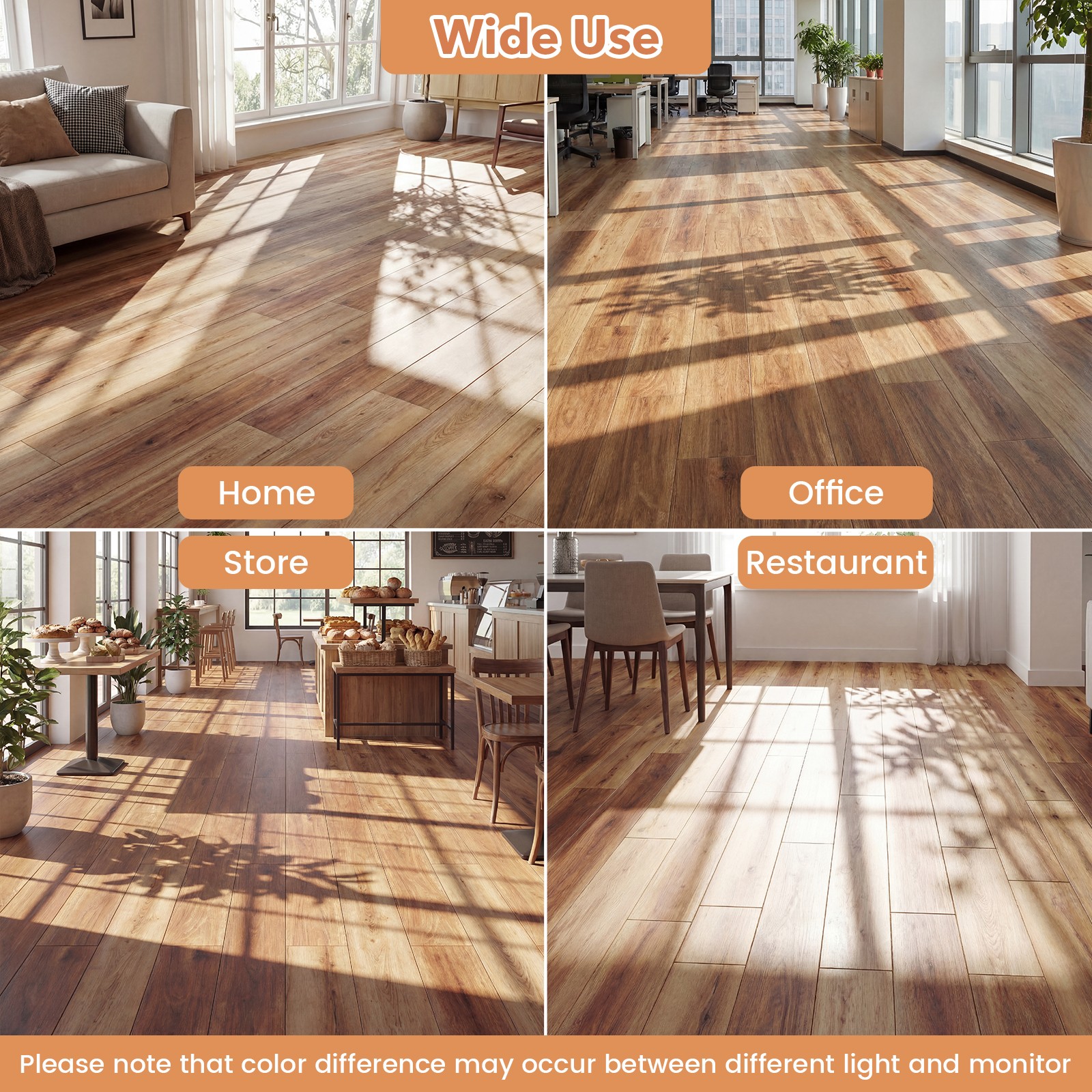 24-Pack 36 Sq.Ft Floor Tile Vinyl Flooring Waterproof Vinyl Plank Flooring