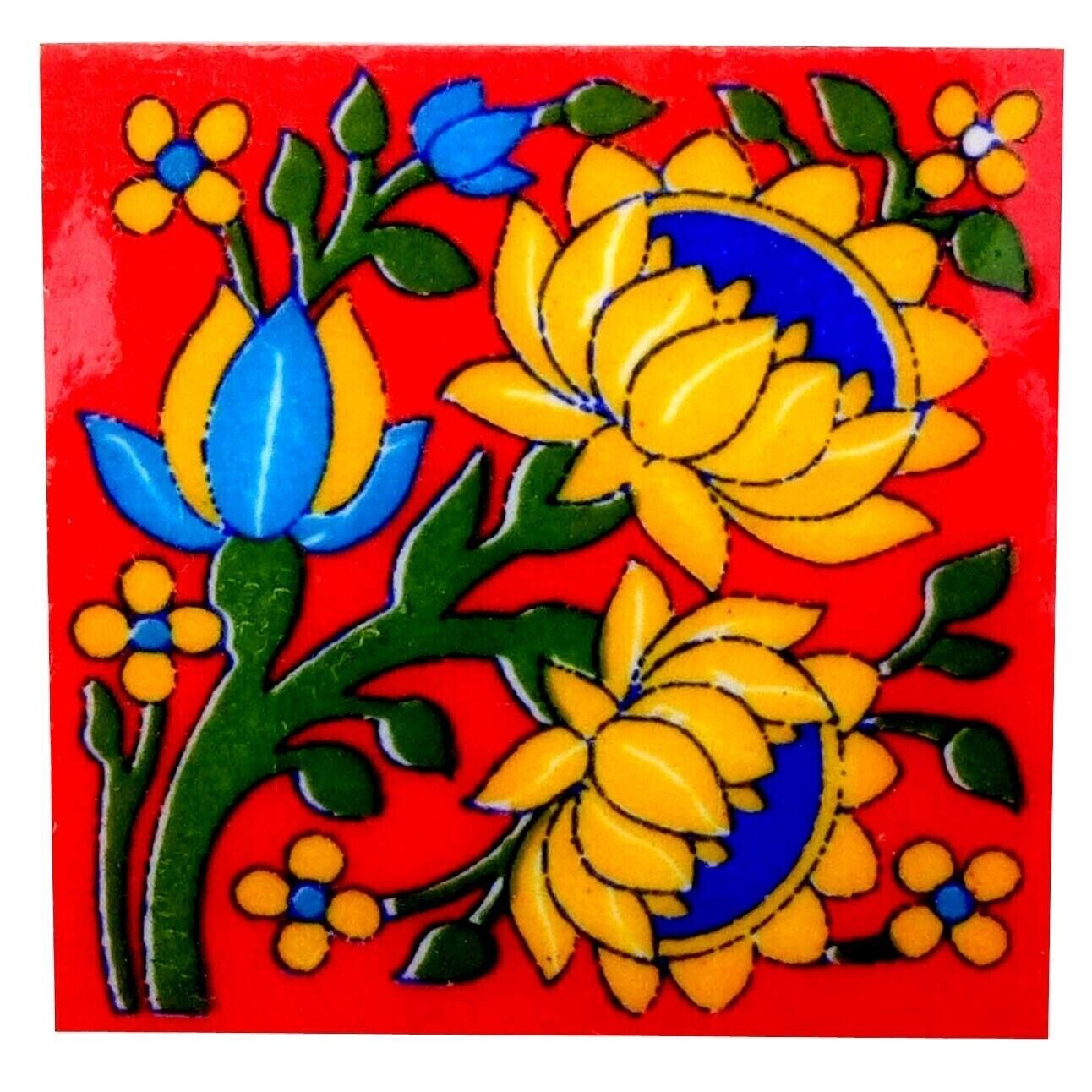 Home Decor Tile Ceramic High Lighter Wall Bathroom Tiles 2 x 2 Inch Set of 12