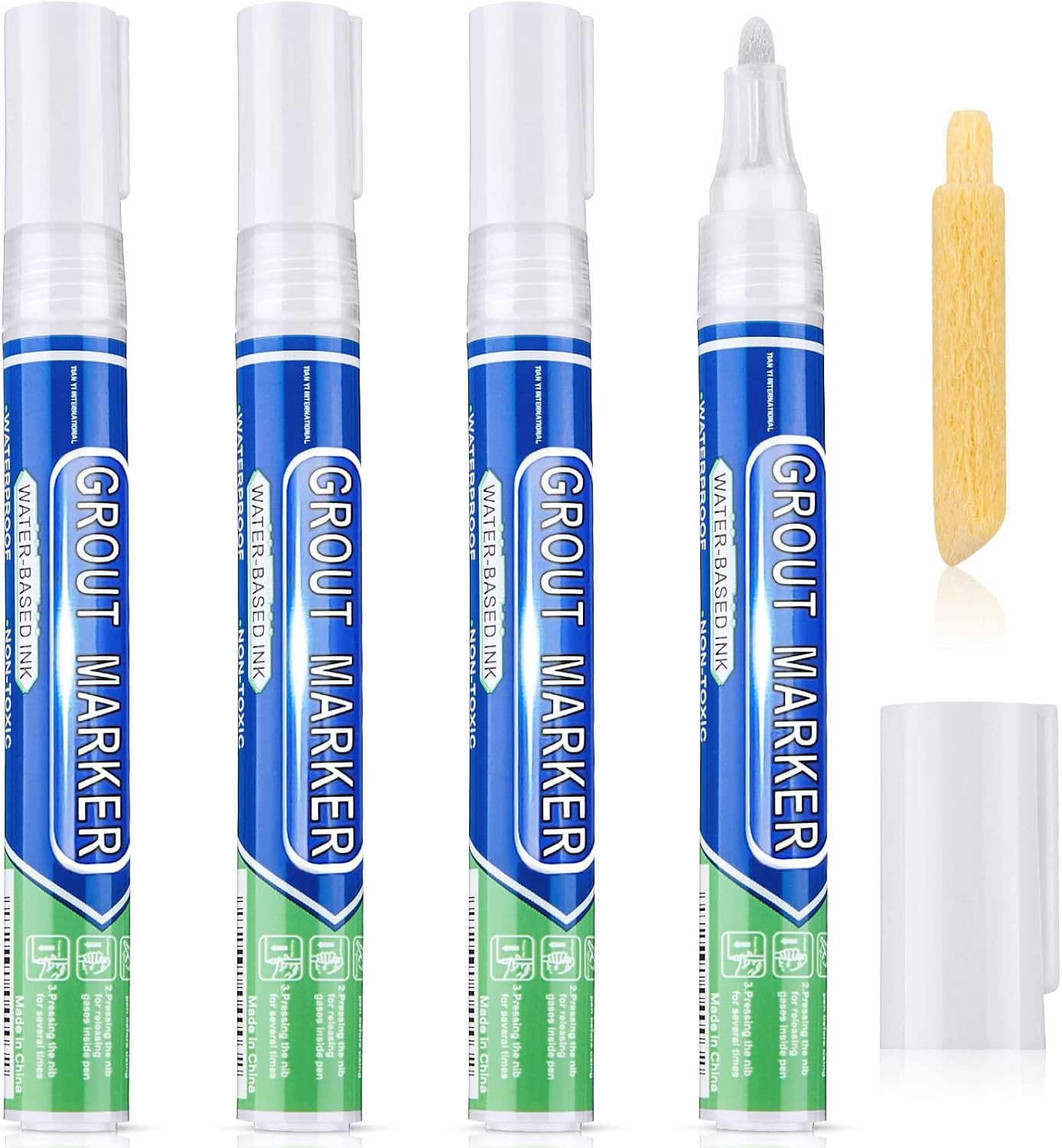Grout Wall Pen Tile Paint Markers Grout Repair Sealer Pen for Bathrooms Kitchen