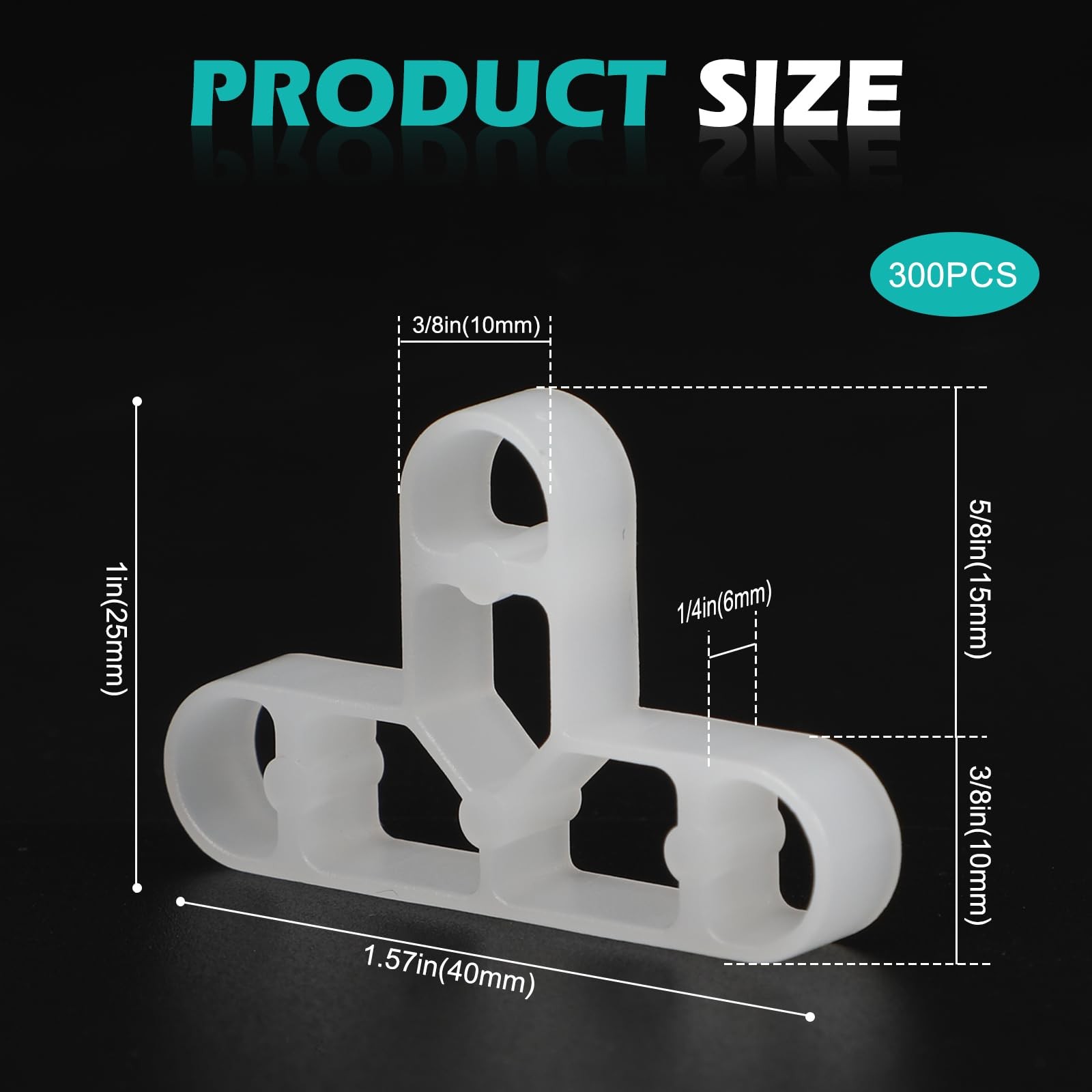 10mm 3/8 Inch 300PCS T-Shape Tile Spacers, Plastic Brick Wall and Floor Level…