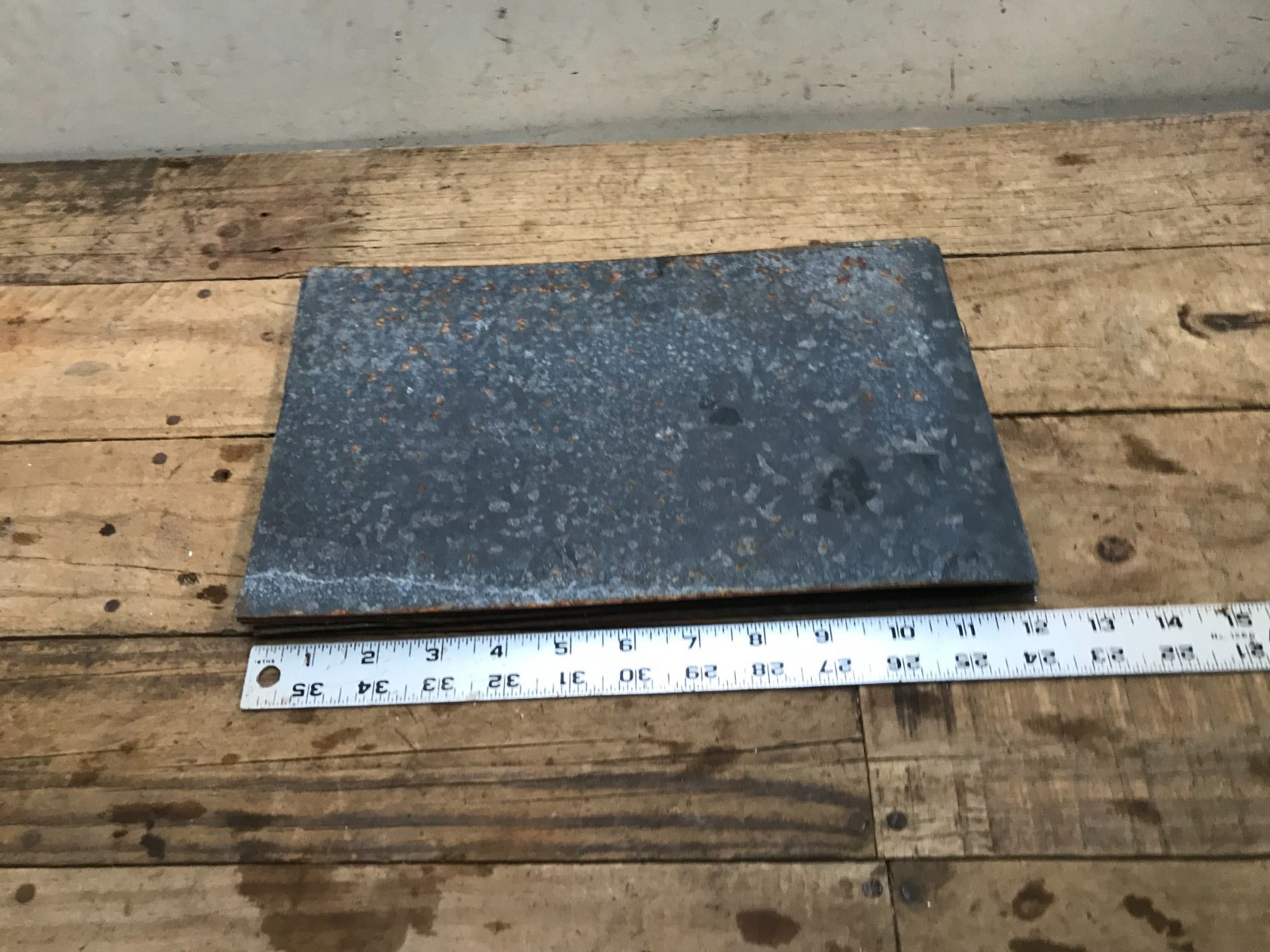 10 Rusty Galvanized Patina Sheet Metal 12″ x 7 1/2 – 8″ Wall Tile Art Garden (D)