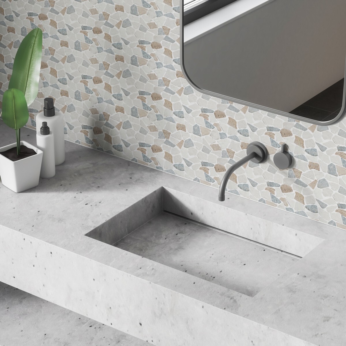 Sea Sand Random Mosaic Wall & Floor Tile ($11.84/SqFt)