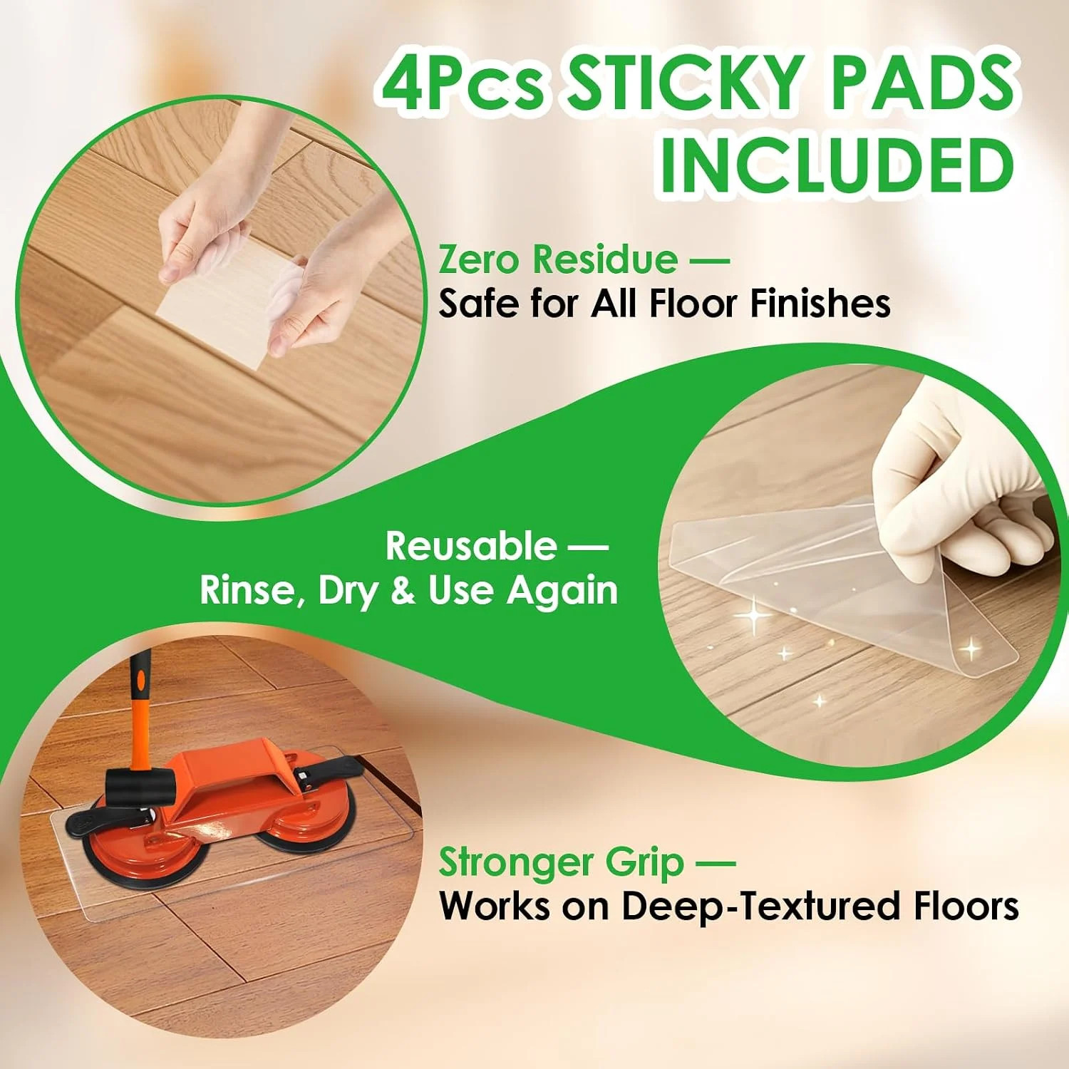 Floor Gap Fixer Tool to Fix a Floor, Vinyl Floor Repair Kit with Strong Suction