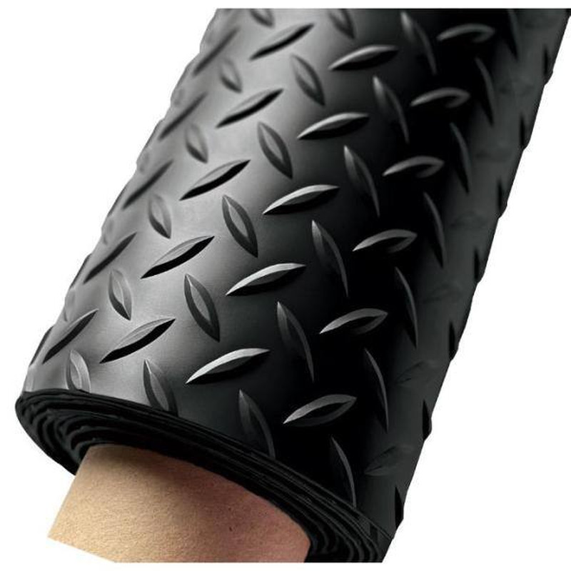 Diamond Tread 5 Ft. X 10 Ft. Midnight Black Commercial Grade Vinyl Garage Floori