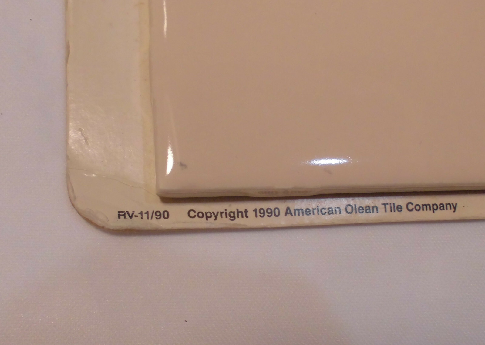 1 pc. Vintage: *Ice White* Glossy Ceramic Tiles by American Olean…4-1/4″ NEW