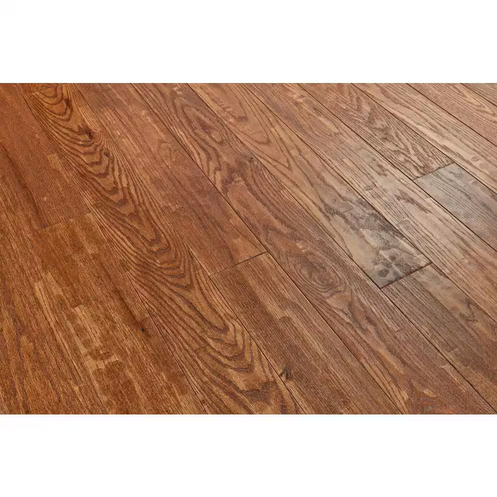 American Vintage Fall Classic Oak 3/4 In. T X 5 In. W Scraped Solid Hardwood Flo