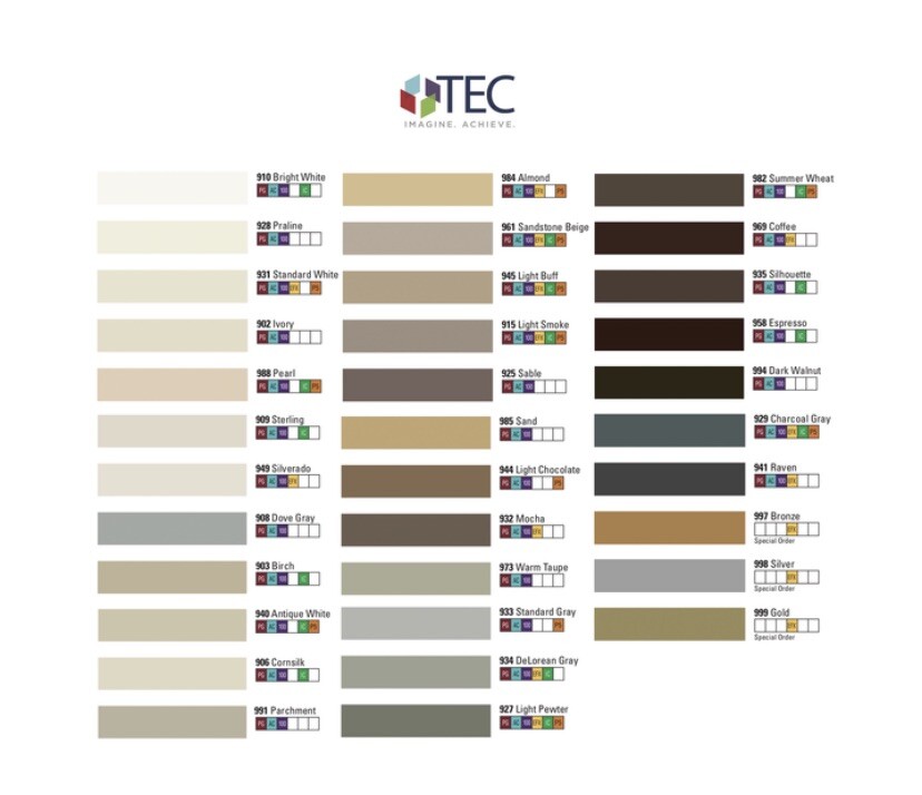 Tec Power Grout TA-550 10 lb bags, Tec PowerGrout Many Colors to Choose From!