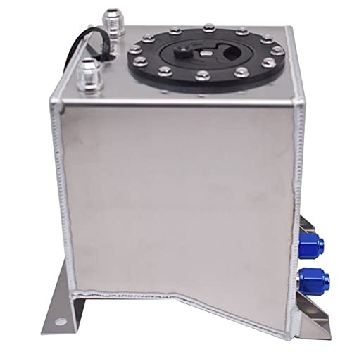 2.5 Gallon 9.5L Fuel Cell Tank Aluminum Polished Racing Street Drift Strip 1