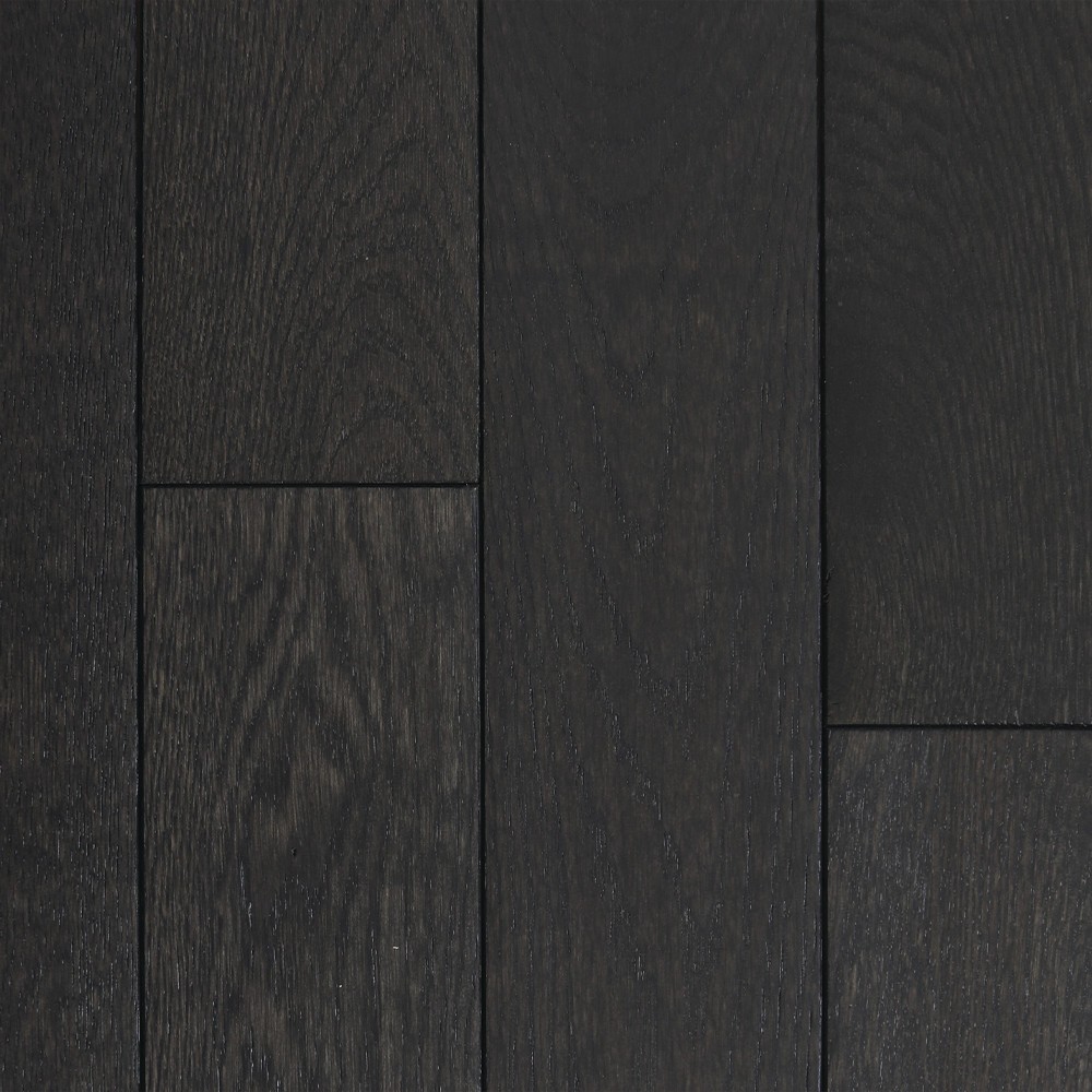 Mullican 182-WI-OA-4-D Williamsburg 4″W Wire Brushed Solid Oak – Black