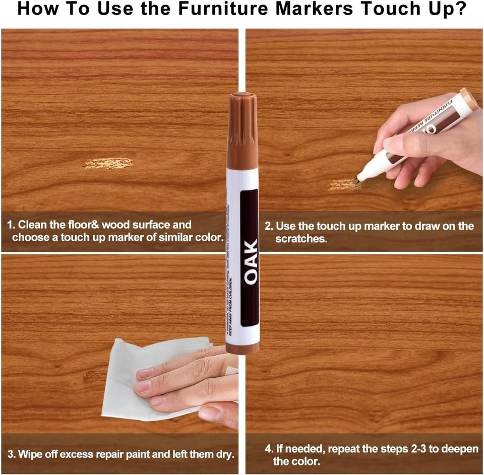 Laminate Vinyl Floor Repair Kit with Heat Pen, 11 Colors Hardwood Floor Wax W…