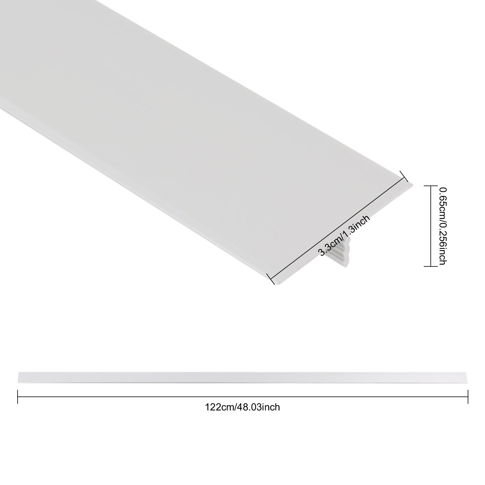10Pcs Floor Edge Trims for Joining Floor Gaps T Molding Floor Transition Strips