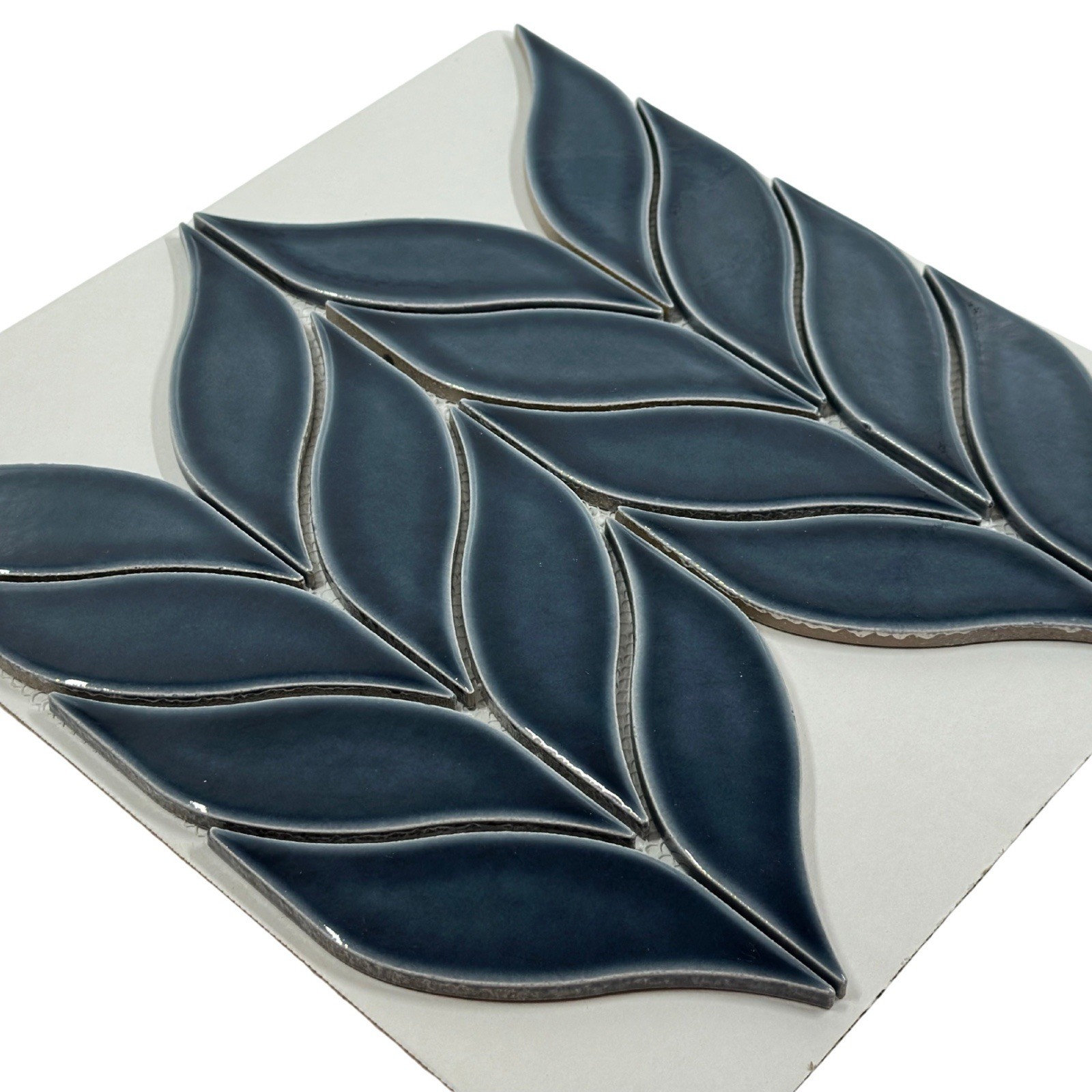 SOCI SSE-888 Winspear Navy Glossy Cambria Wall Tile Backsplash 10 Pack 11.5×12.5