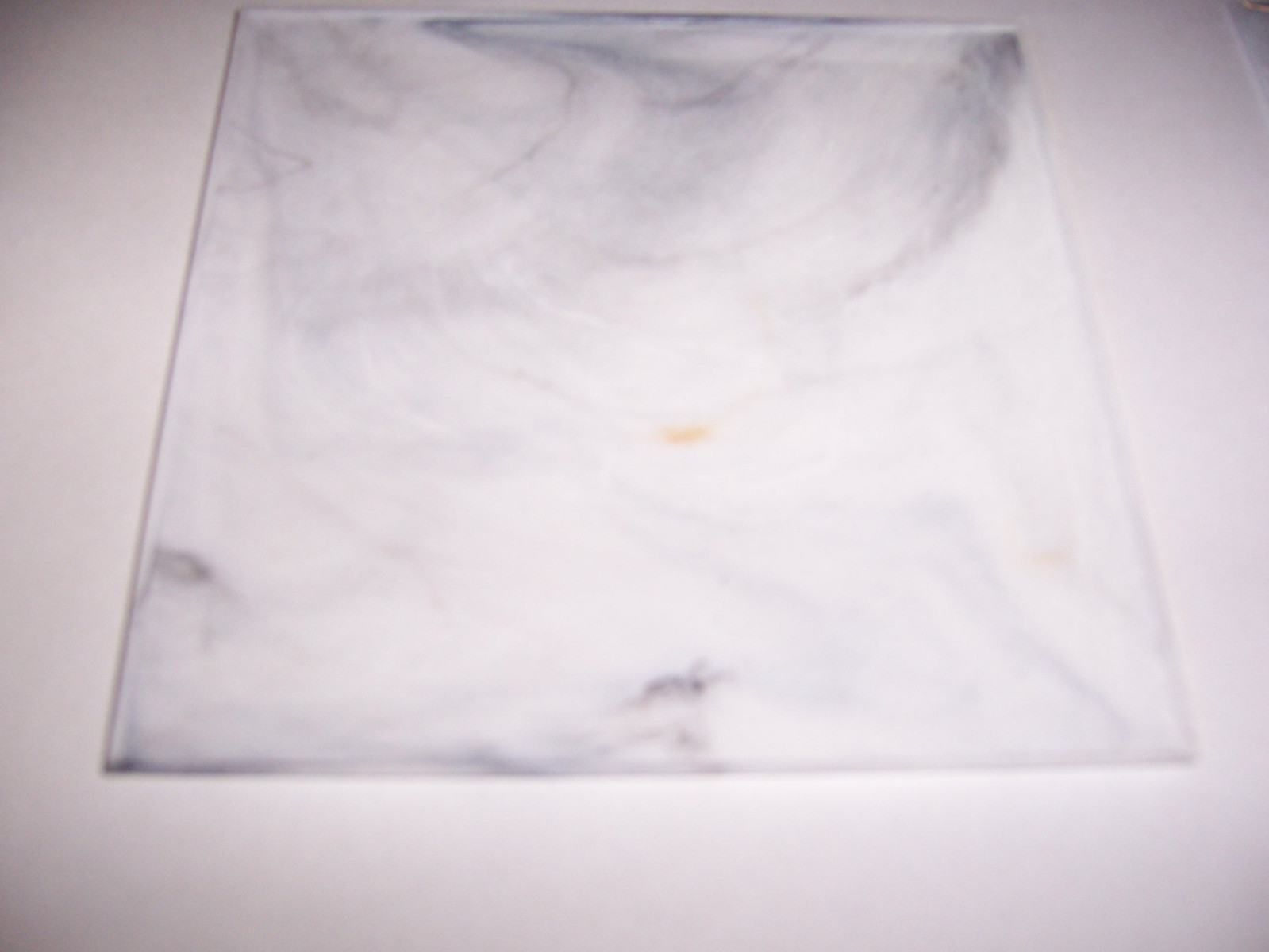 VINTAGE WHITE GREY MARBLE PLASTIC TILE 4 1/4″ wall bathroom kitchen polystyrene