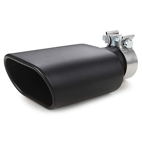 Square Exhaust Tip 2.25″ Inlet, Black Coating Rectangle 2.25inch Black Coated