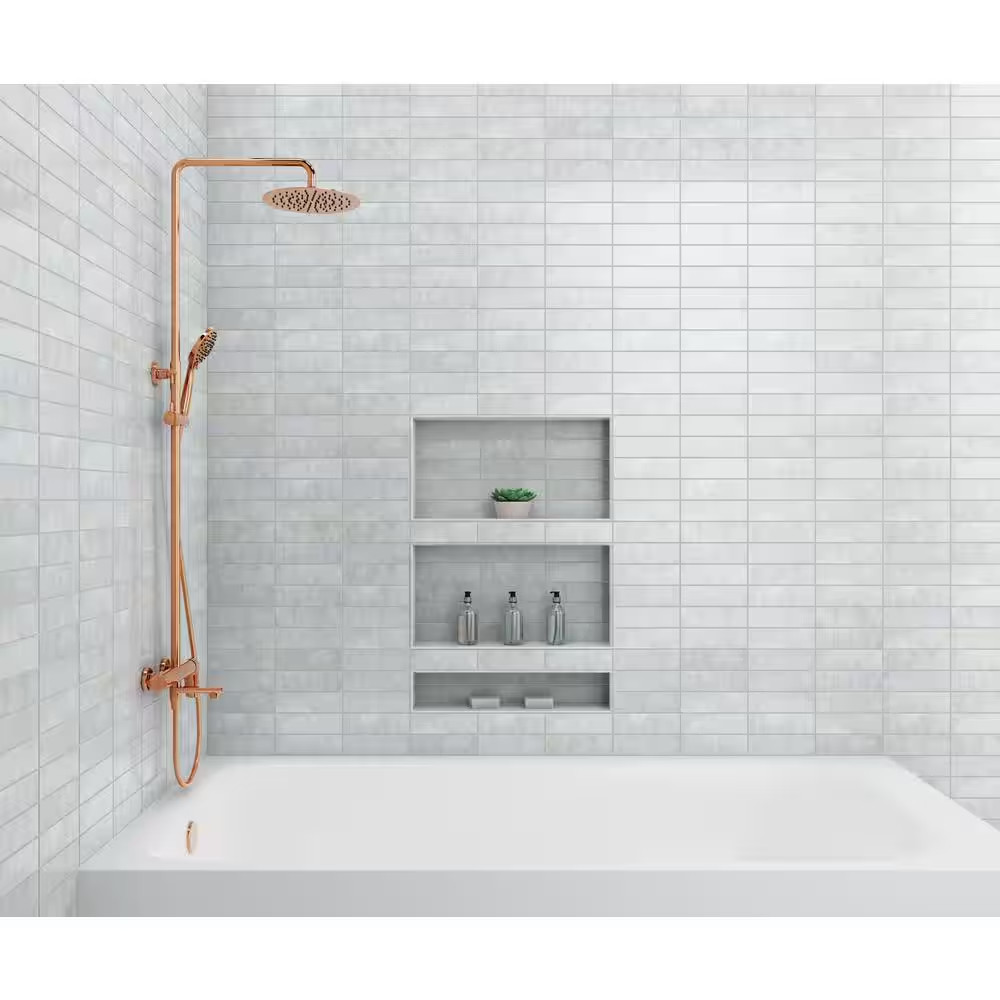 Cloe Subway Glossy Grey 2.5 In. X 8 In. Handmade-Look Ceramic Wall Tile (10.64 S