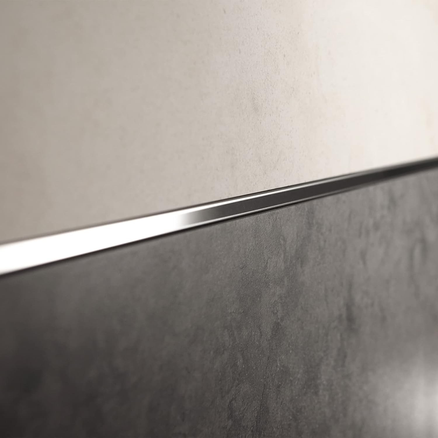 Wall Trim Fireplace Molding Silver Stainless Steel Peel & Stick 16.4 ft
