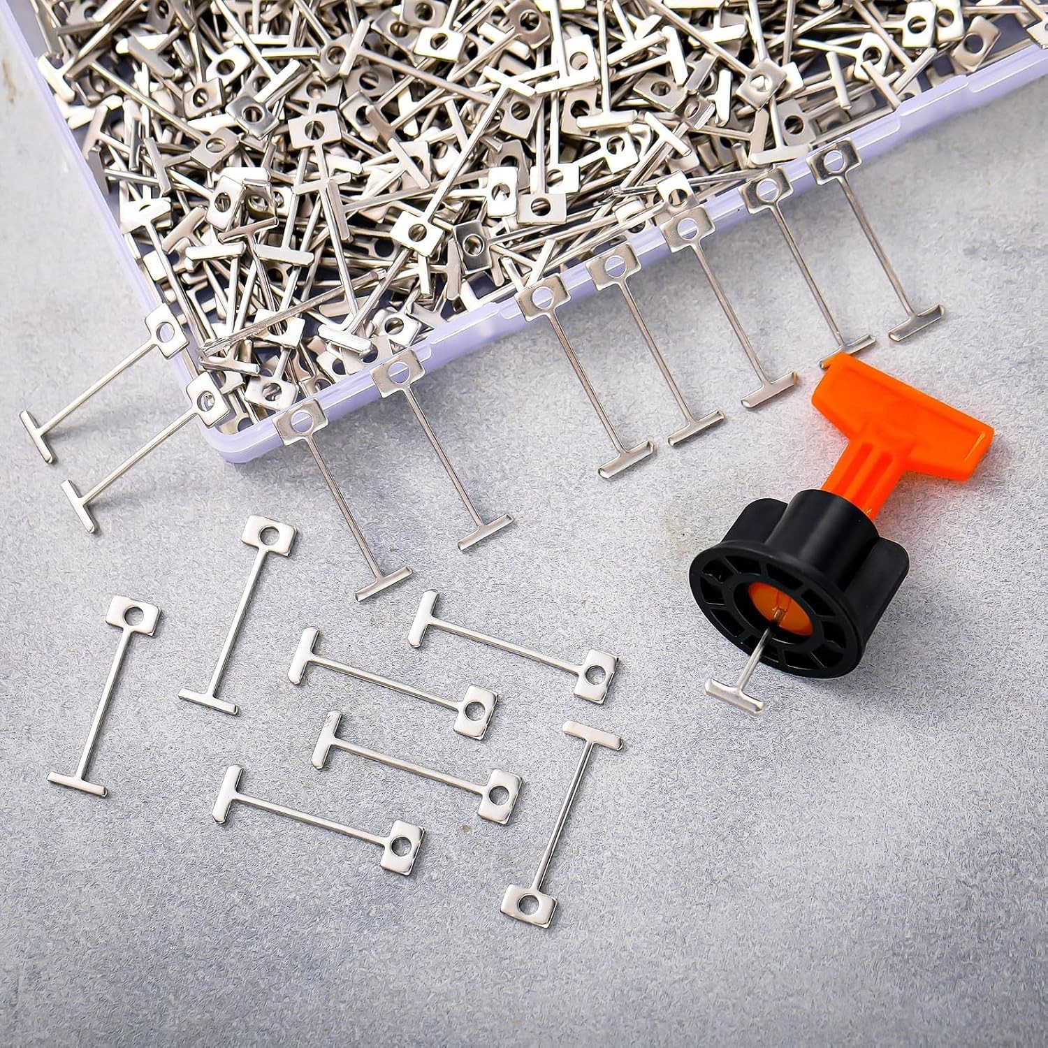 500 Pcs 1/16″ Replacement Steel Needles Tile Leveling System 1.5mm Leveler Re…