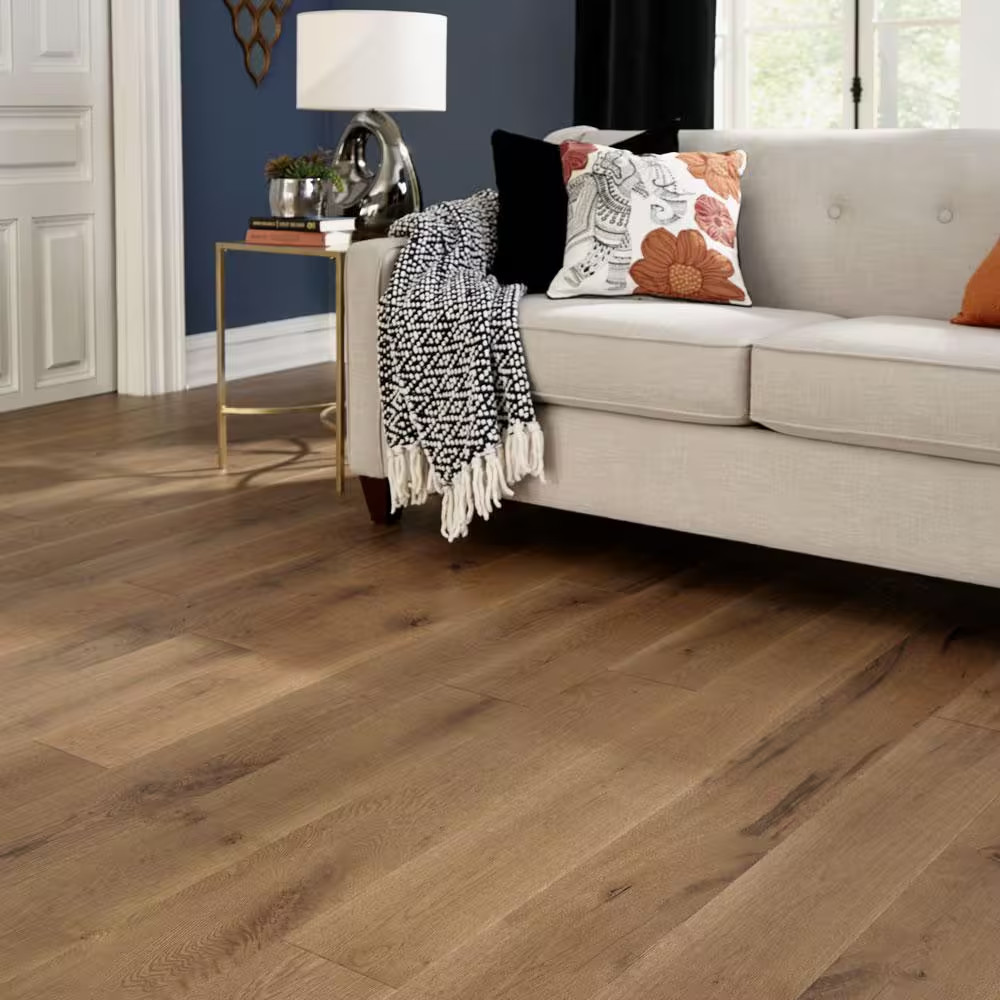 Castlebury Weathered Cottage White Oak 3/4 In. T X 4 In. W Wire Brushed Solid Ha