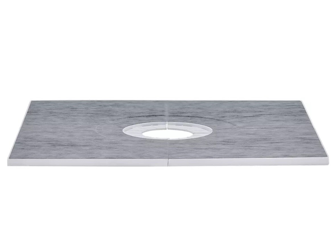VEVOR Waterproofing Shower Curb Tray Kit 36″x36″ w/ Central Drain Thickened